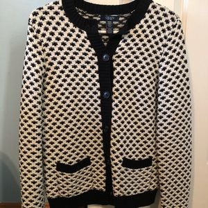 Black & White Checkered ButtonUp Sweater/Cardigan